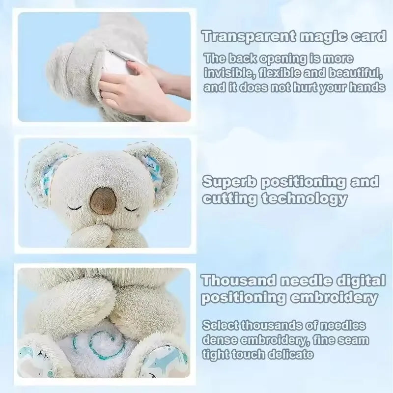 New Sell 1pc Evoraco Breathing Koala Plush - Soothing Stuffed Animal W/ Heartbeat, Anxiety Relief Gift for Birthday & Christmas